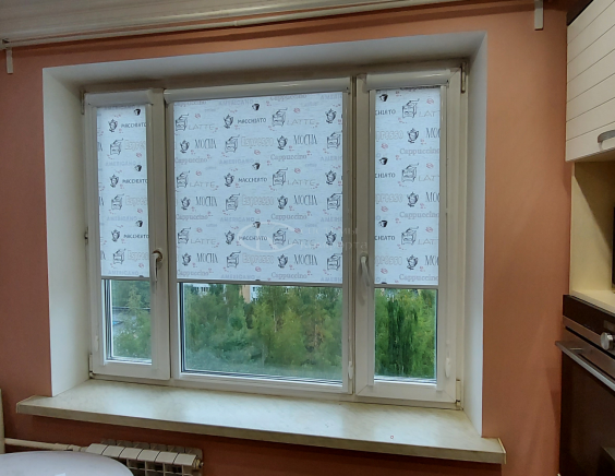 Портфолио Жалюзи на пластиковые окна без сверления