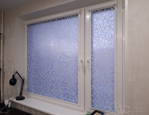 Портфолио Жалюзи на пластиковые окна без сверления