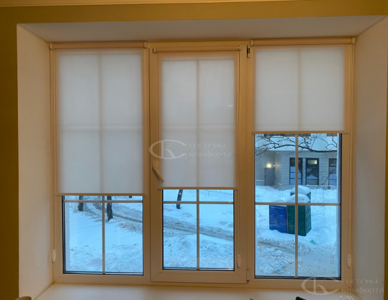 Портфолио Жалюзи на пластиковые окна без сверления