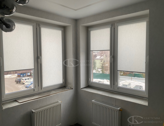 Портфолио Жалюзи на пластиковые окна без сверления