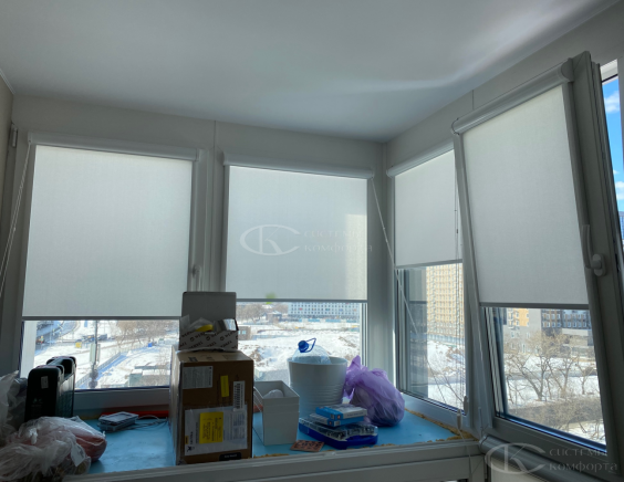 Портфолио Жалюзи на пластиковые окна без сверления