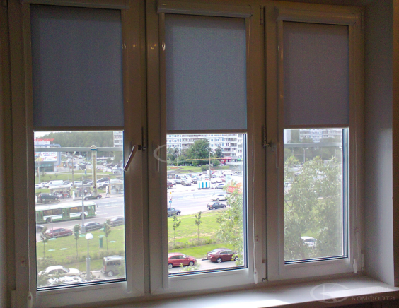 Портфолио Жалюзи на пластиковые окна без сверления