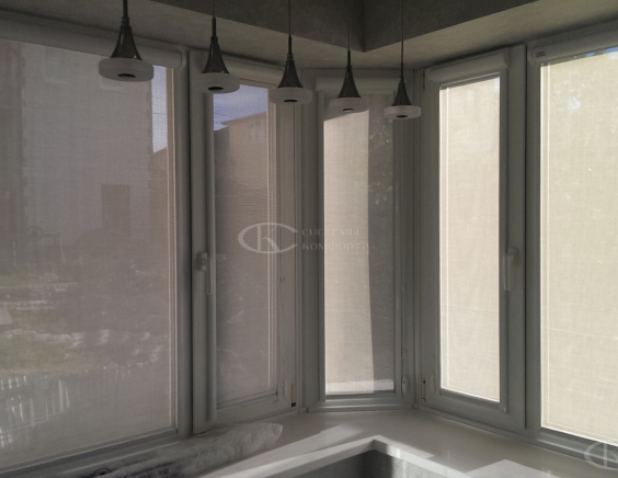 Портфолио Жалюзи на пластиковые окна без сверления