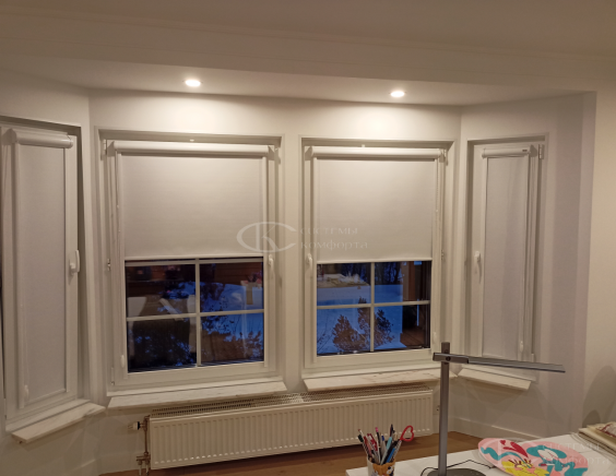 Портфолио Жалюзи на пластиковые окна без сверления