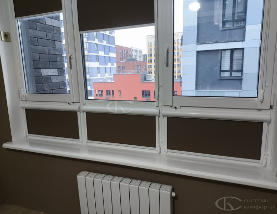 Портфолио Жалюзи на пластиковые окна без сверления