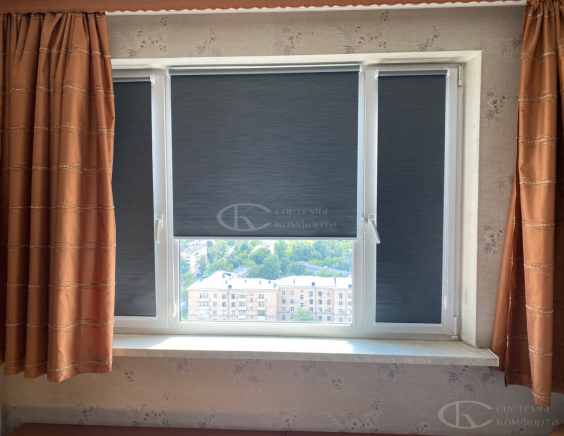 Портфолио Жалюзи на пластиковые окна без сверления