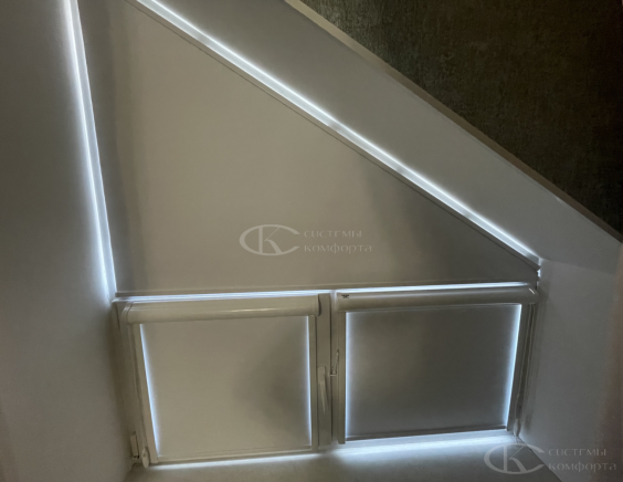 Портфолио Жалюзи на пластиковые окна без сверления