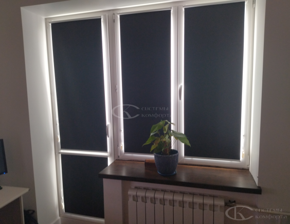 Портфолио Жалюзи на пластиковые окна без сверления