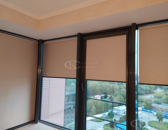 Портфолио Жалюзи на пластиковые окна без сверления